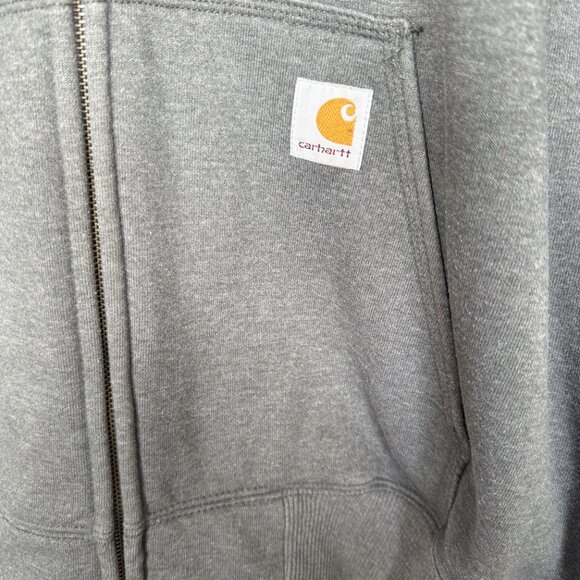 Carhartt Gray Zip Hoodie Sweater - Picture 3 of 8